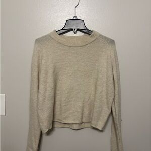 Zara Beige Crew Neck Sweater